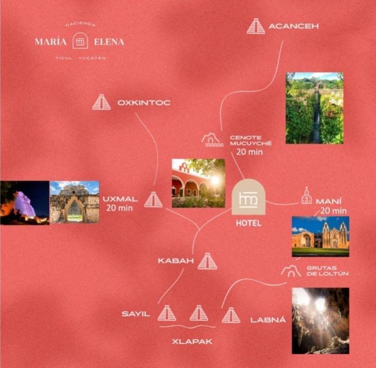 Hacienda Maria Elena Yucatan Hotel Ticul Ngoại thất bức ảnh